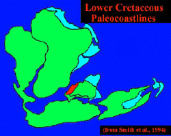 Lower Cretaceous Paleocoastlines