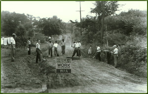 WPA Road Repair Scene