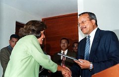 Olga Martha Montiel, Asistente del Director del Jardín Botánico de Missouri y Rector de la Universidad Centroamericana