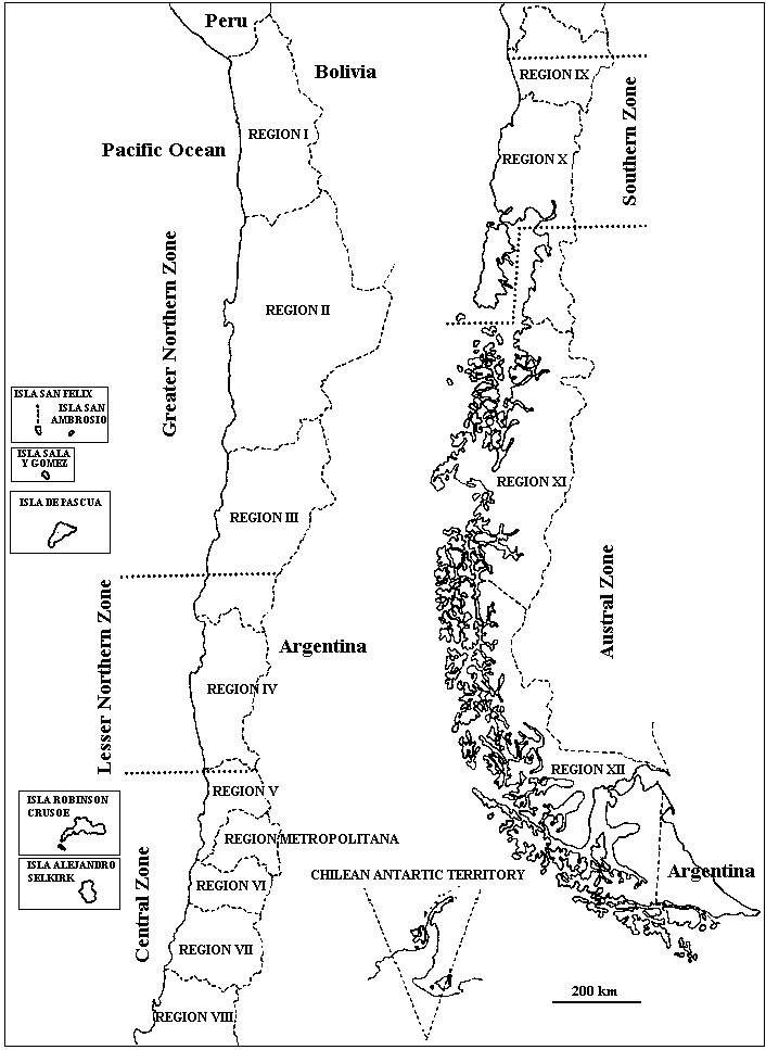 Regional Map of Chile