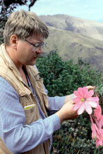 Peter holding Passiflora sp.