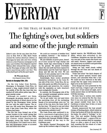 The fighting's over, but soldiers and some of the jungle remains
