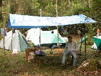 Campamento en el arroyo Chiriuno