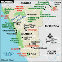 Map of Namibia