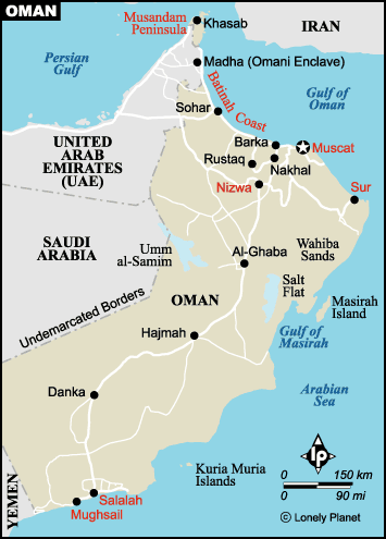 Map of Oman