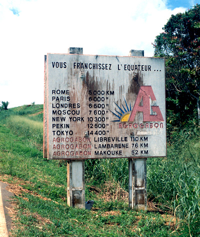 Equatorial sign post