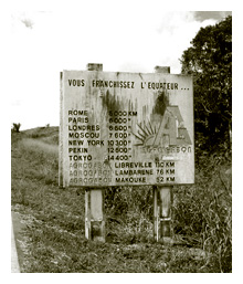 Equatorial sign post