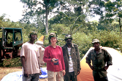 Gretchen with field crew