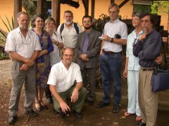 Luis Flores, Cecilia Herrera, Cristina Formoso, Barry Hammel (below), Gerardo Herrera, Quirico Jim�nez, Mike Grayum, wife of R. Ocampo, Rafael Ocampo.