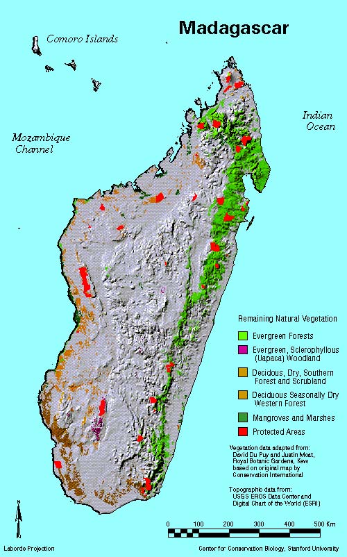 Reserves and vegetation map