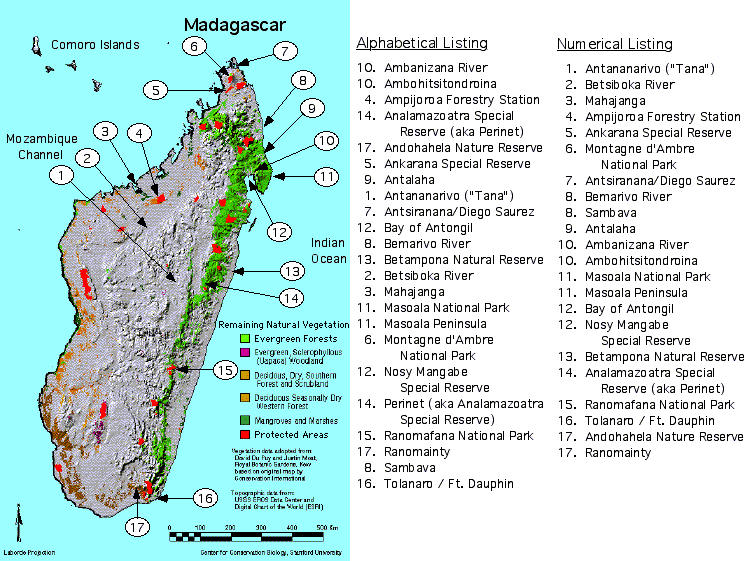 Madagascar locations map